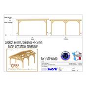 Abri, carport Toit Plat, Bois DOUGLAS Français