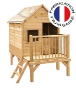 Cabane de jeux en bois sur pilotis WINNY,  Dim.155x175x210cm, âges 3 à 12 ans