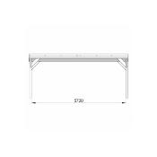 Carport DOUBLE VICTOR, en pin FSC traité autoclave marron classe 3