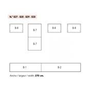 Ramis BLOCK, composition de 7 modules, largeur 270 cm