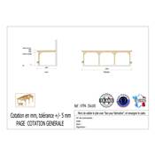 Abri Toit Plat Adossé Bois Douglas France Carport Auvent voiture 350x1050cm H 250cm