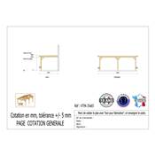 Abri Toit Plat Adossé Bois Douglas France Carport Auvent voiture 350x650cm H 250cm