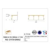 Abri Toit Plat Adossé Bois Douglas France Carport Auvent voiture 350x800cm H 250cm