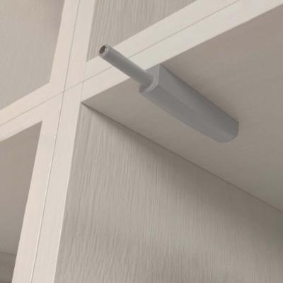 Lot 10 serrures porte visser dans meuble réglage Push Lite long. 80mm Amortisseur plastique Gris