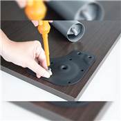 Lot 4 pieds table diam. 60mm H 710mm Acier Chromé