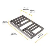 Organisateur tiroirs Alumount 900x500 alu. Anthracite