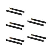 Lot 5 jeux Coulisses tiroirs roulement billes haut. 45mm prof. 500mm sortie totale  amortie Noir