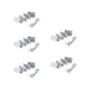 Lot 5 jeux ferrures suspension Hook éléments hauts plastique gris Acier plastique