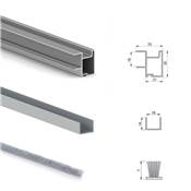 Kit quincaillerie Placard 81 2 portes coulissantes f. souple profil profond ép. 18mm mat