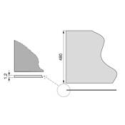 Tapis antidérapant tiroir effet textile long. 2000x48cm plastique blanc