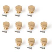 Lot 10 boutons meubles Argos diam. 30mm alu. Or