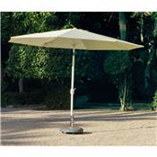 Parasol droit mat blanc toile blanche, MARLOU