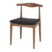 Lot 2 chaises bois style mid century noir