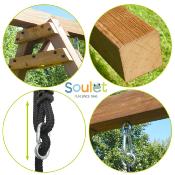 Portique en bois pour enfants ULYSSE,  Dim.240x207x224cm, âges 3 à 12 ans