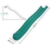 Toboggan double vague en plastique pour plateforme,  Dim.H.120cm, âges 3 à 12 ans