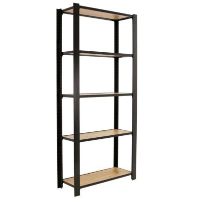Étagère en métal anthracite chêne 5 étagères 200 kgs dim.2100x1600x300mm sans vis