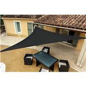 Voile d'ombrage triangulaire gris 160g/m2 dim.5x5x5m