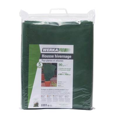 Lot 5 housses plantes 80x100cm 90g/m vertes