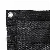 Toile d'ombrage potager et serre 2x3m oeillets 50cm filtre 75% 80 g/m2 noir