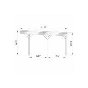 Carport DOUBLE VICTOR, en pin FSC traité autoclave marron classe 3