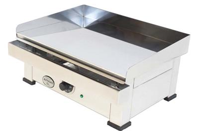 Plancha éléctrique avec plaque de cuisson chromée et polie 3kw 500x300x240mm