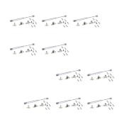 Lot 10 pistons porte relevable H 8kg course 100mm loquets Acier plastique Gris métallisé
