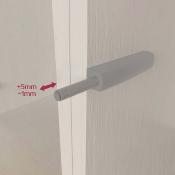 Lot 10 serrures porte visser dans meuble réglage Push Lite long. 80mm Amortisseur plastique Gris