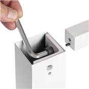 Pieds carrés cadre table 50x50mm 750x750mm Acier blanc