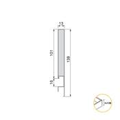 Tiroir ext. Concept 30kg haut. 138mm prof. 350mm Acier blanc