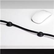 Lot 2 Chemin scâbles sous le bureau long. 430 mm Acier noir