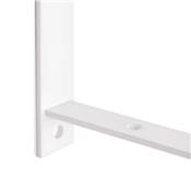 Jeu supports étagères bois Shelf forme triangulaire Acier blanc