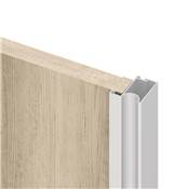 Kit ferrures 2 portes coulissantes armoire fermeture souple Placard profilé Wave ép. 16mm blanc