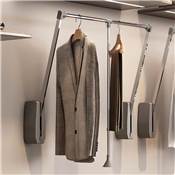 Penderie rabattable armoire Hang mural 600-830 Chromé Acier plastique