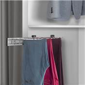 Porte-pantalons Self montage latéral armoire Gauche Chromé Acier plastique alu