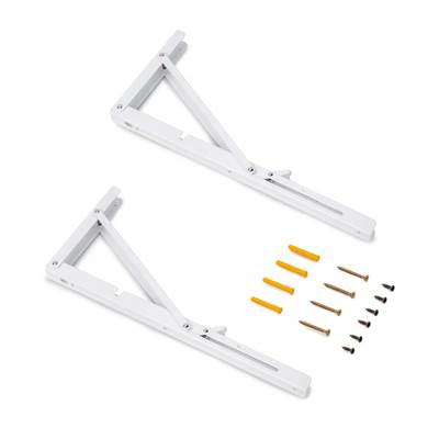 Jeu Supports pliables long. 403mm Acier blanc