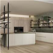 Kit cadre modulaire Zero matériel fixation murale alu. Zamak noir texturé