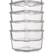 Kit 8 seaux organisateurs Cube tiroirs plastique Transparent