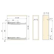 Porte-bouteilles latéral extractible SupraMax fermeture amortie mod. 150mm acier chromé