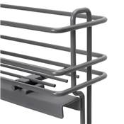 Porte-bouteilles extractible f. amortie gauche 3 plateaux mod. 150mm Acier Anthracite