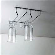 Porte-verres meubles Supra 1 rangée long. 340mm Acier Chromé