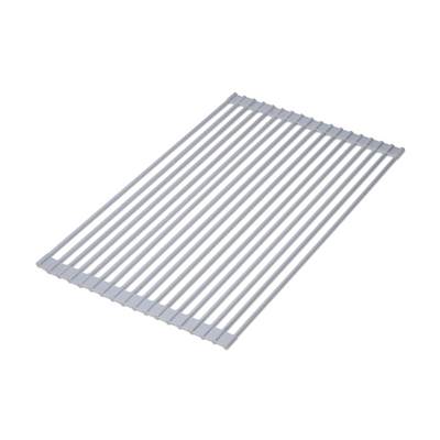 Égouttoir flexible enroulable silicone acier plastique gris