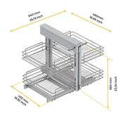 Système d'angle extractible meuble cuisine Suprastar acier chrome
