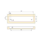 Lot 20 poignées meubles Alfafar L190mm entraxe 160mm alu. Anodisé mat