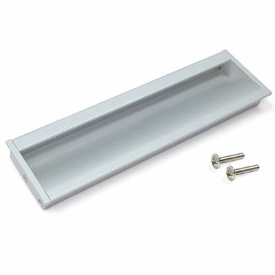 Lot 5 poignées meubles Alfafar L190mm entraxe 160mm alu. Anodisé mat