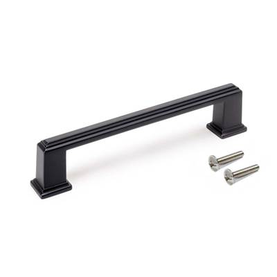 Lot 5 poignées meubles Tanger L147.5mm entraxe 128mm Zamak noir