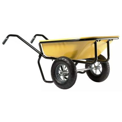 Brouette 160 Litres 2 roues gonflables, jaune