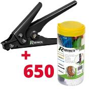 Pince métal pour colliers électriciens avec 650 colliers dimensions mixées