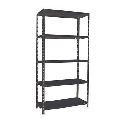 Étagère en métal anthracite 5 étagères charge 100 kgs dim.2000x1000x300mm à visser