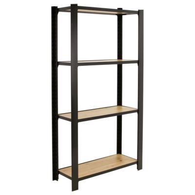 Étagère en métal anthracite chêne 4 étagères 200 kgs dim.1500x2400x300mm sans vis