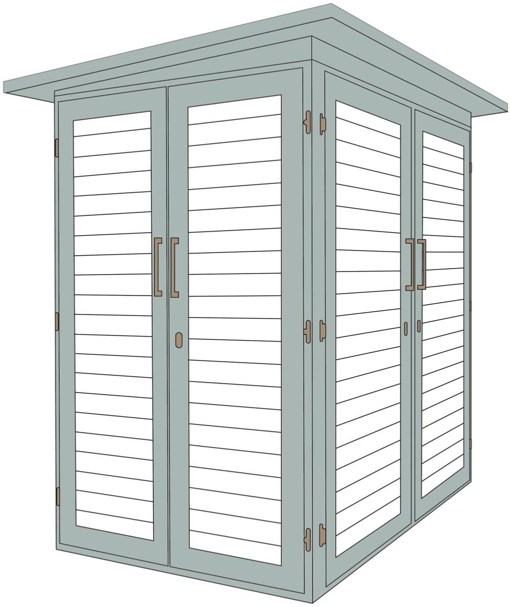 Remise de jardin garten[q] kompakt t.1, gris ,weka,415.2014.25000,WEKA